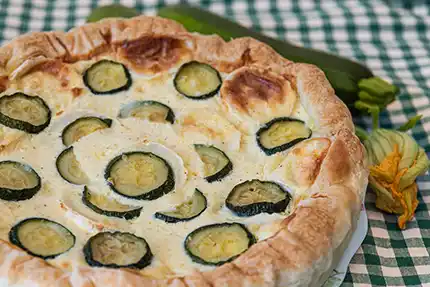 Tarte aux courgettes et chèvre
