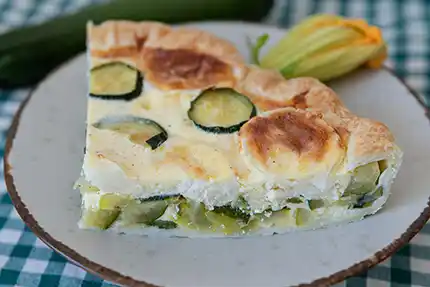 Tarte aux courgettes et chèvre